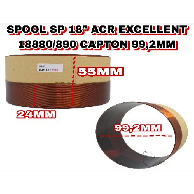 SPOOL SPEAKER 18" ACR EXCELLENT 18880/890 CAPTON 99,2MM