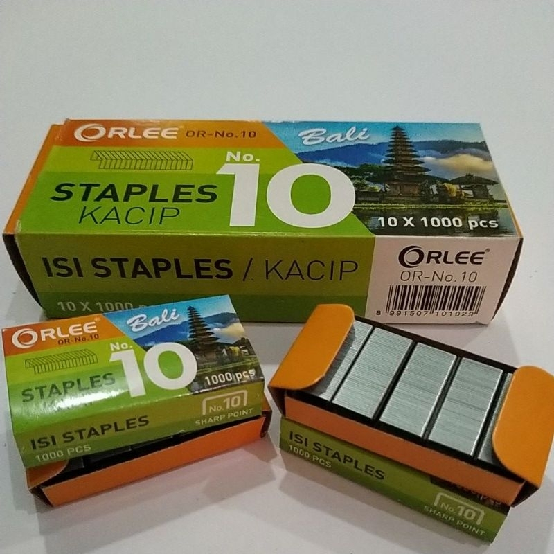 

SATU PACK REFILL ISI STAPLES NO.10 ORLEE BERKUALITAS