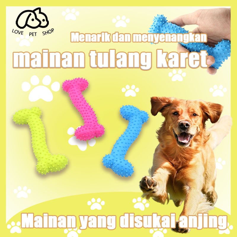 mainan anjing/Mainan kunyah tulang anjing karet/mainan model tulang