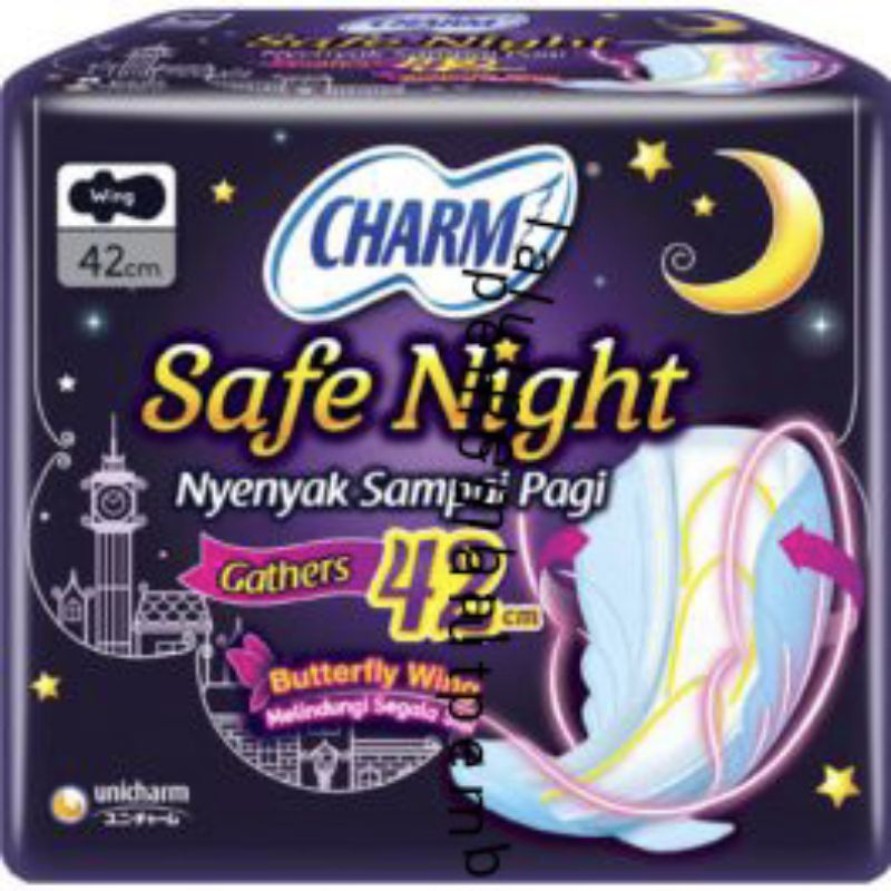 Charm Pembalut Safe Night Wing 42cm