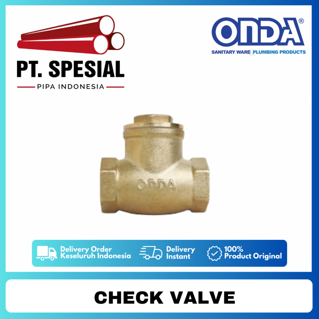 Check Valve STD Onda / Tabok Klep Kuningan Onda / Check Valve Katup Onda - 05