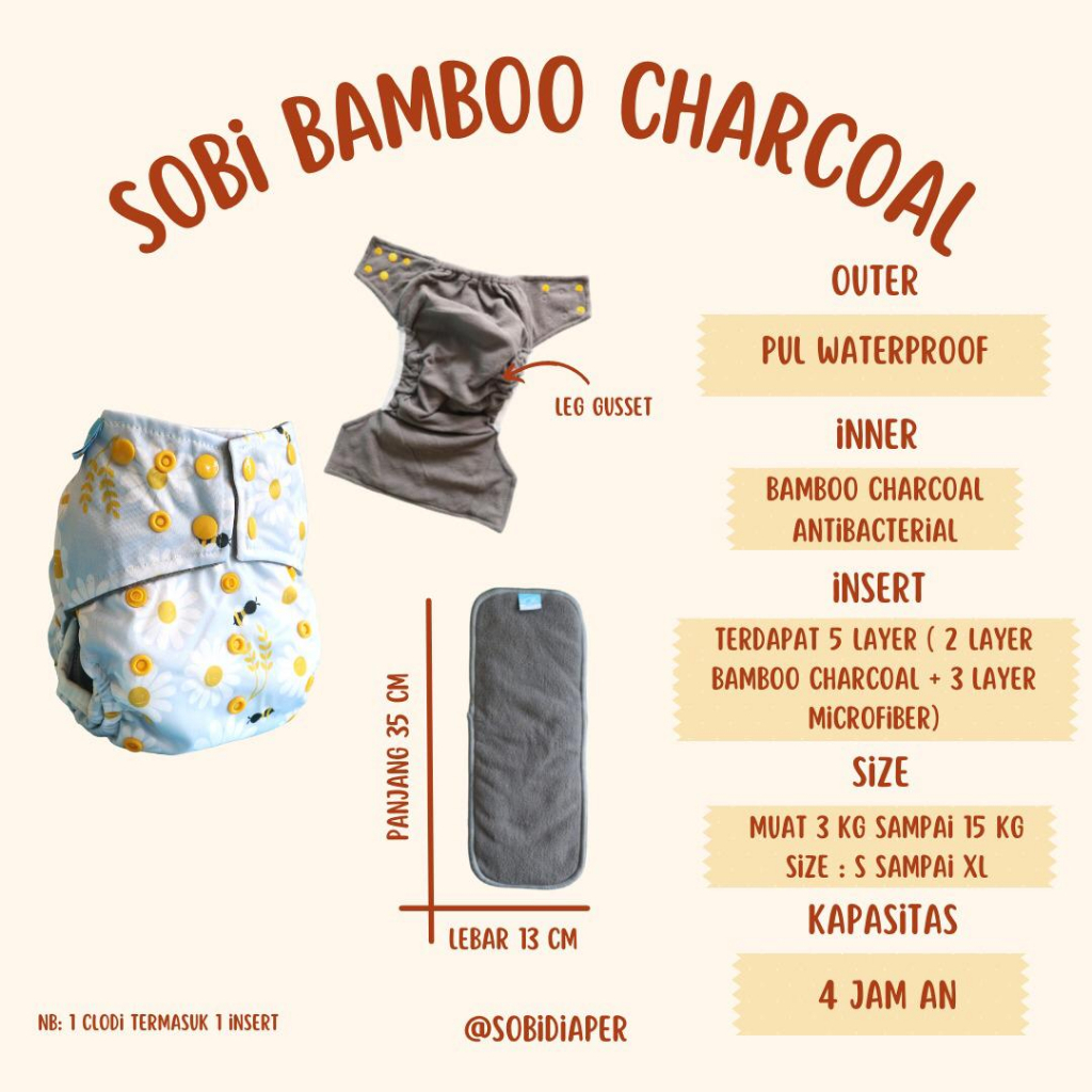 SOBI BAMBO CHARCOAL / SOBI CLODI PANT COMBO / POPOK BAYI