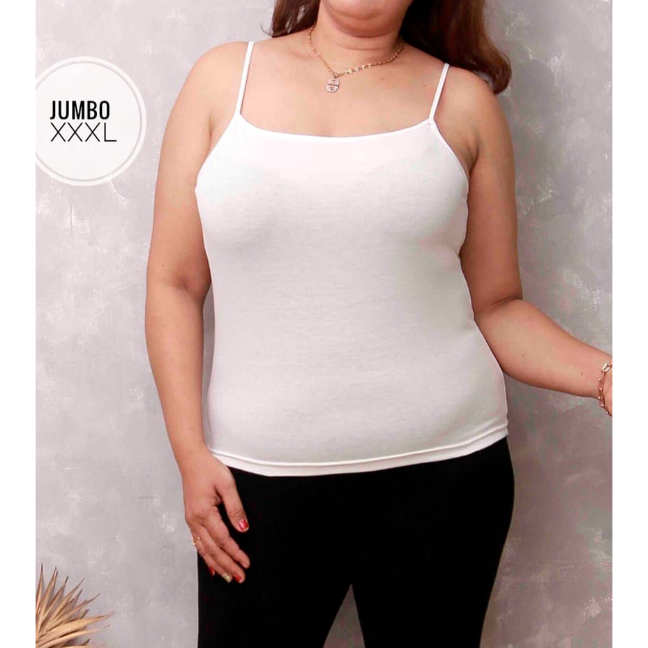TOP MURAH TANKTOP SUPER JUMBO TALI KECIL BAHAN CRINKLE AIRFLOW TERLARIS TOP HOMEWEAR