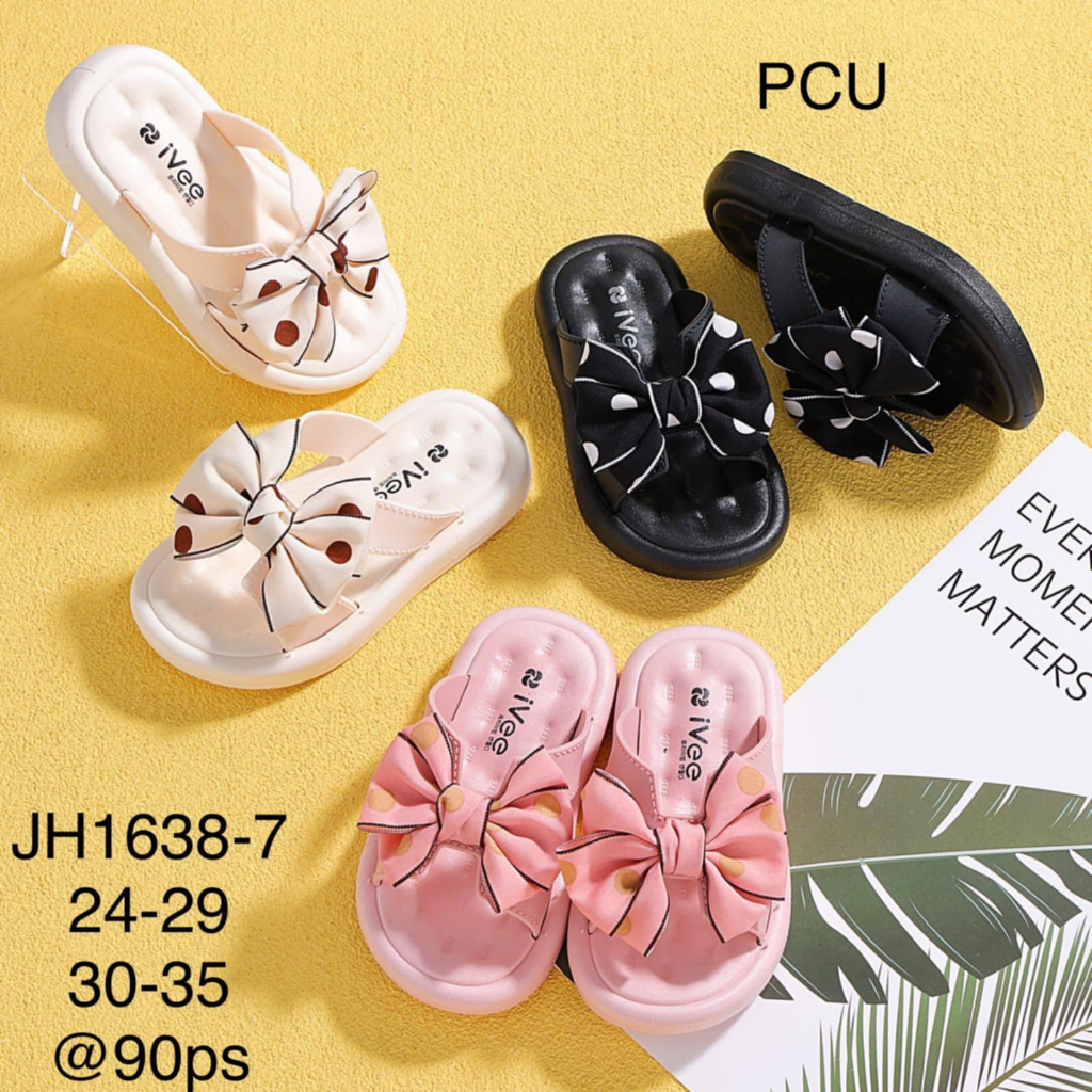 Sandal Selop Pita Jelly Anak Perempuan Kekinian JH1638-7 (24-35) sandal selop pita terbaru