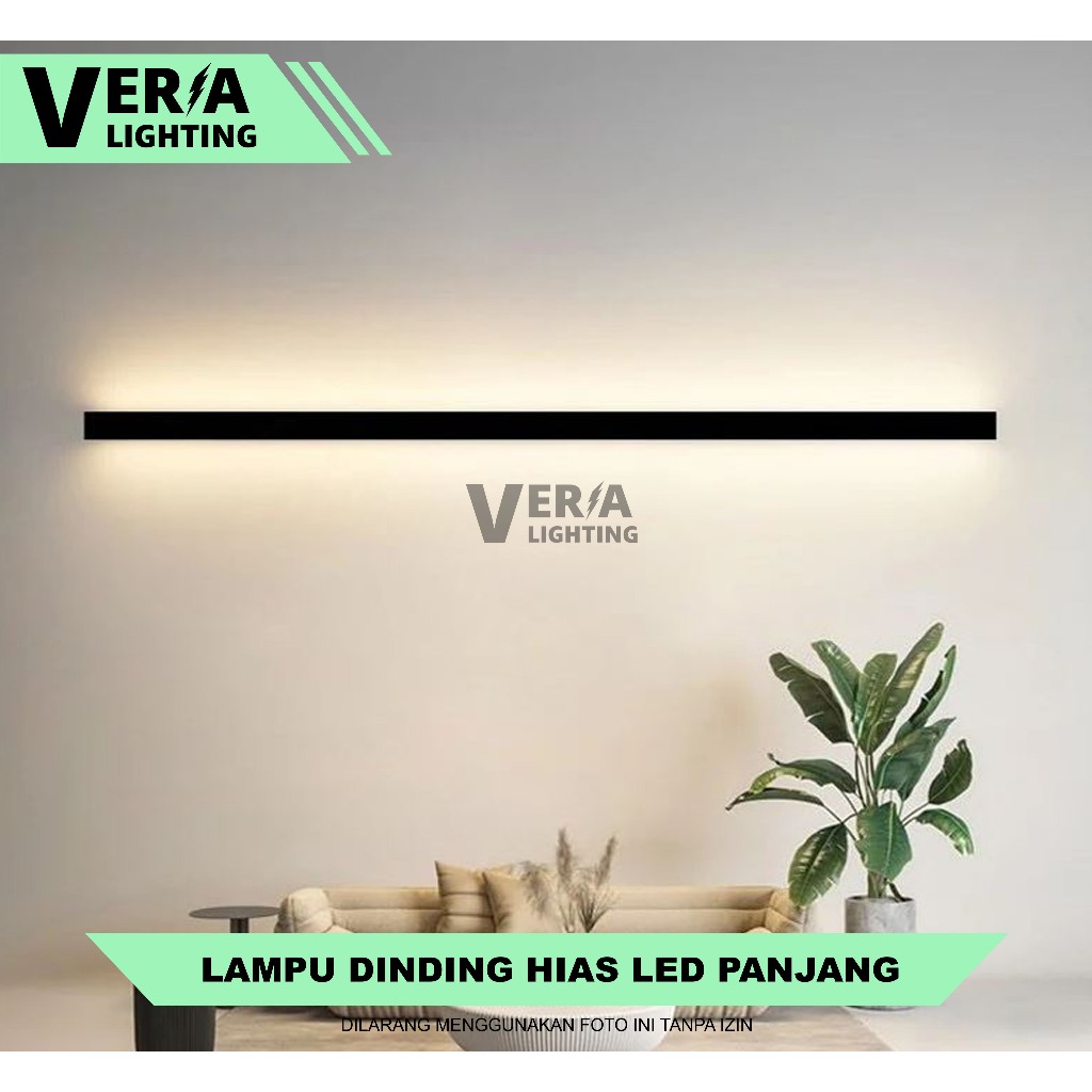 Lampu Dinding Tempel Hias LED Panjang Ruang Tamu Dekorasi Kamar Tidur