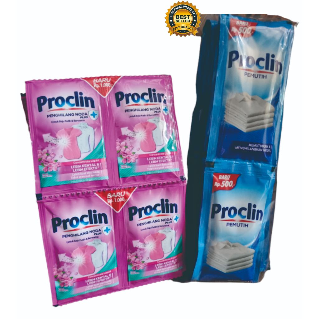 Proclin Pemutih / Proclin Penghilang Noda Sachet Isi 12 Sachet @ 25 ml