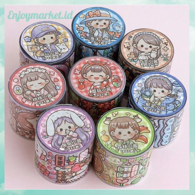 

Masking Tape Dodogirl Washitape Stiker PVC/Bening Anti Air TLD85