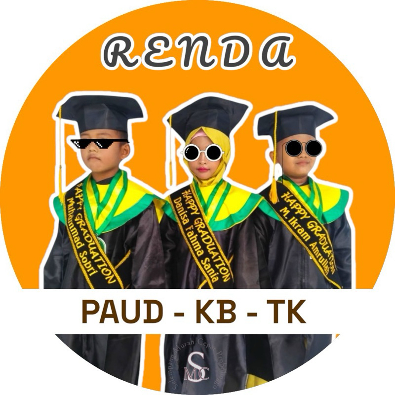 Selempang ANAK - RENDA  - PAUD | KB | TK | RA | TPQ TPA 1 LAPIS Sash Slempang Selendang Wisuda