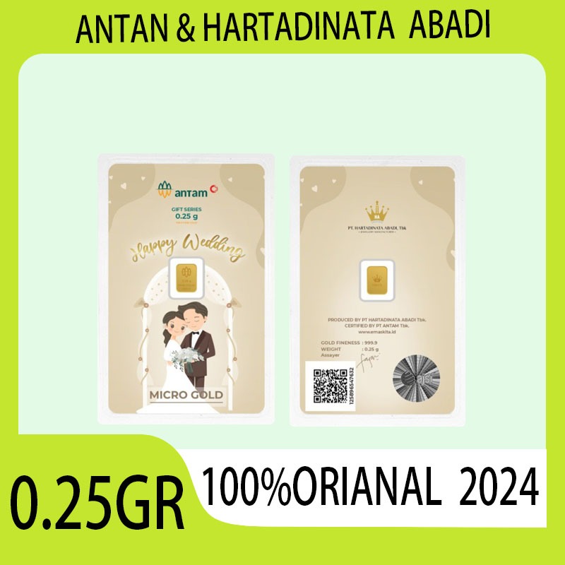 （Dalam stok）Emas 0.25 Gram Certicard Antam Bumn Terbaru Emas Antam 0.25 Gram Logam Mulia Antam Gold 