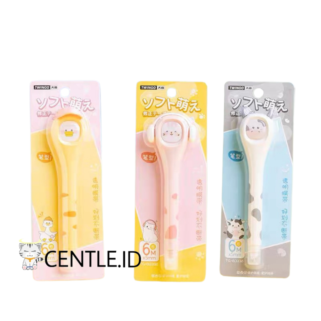 

CENTLE.ID CORRECTION TAPE TWINGGO PANJANG ZOO TG-B3336 TIPEX KERTAS ALAT TULIS UNIK MURAH TERJANGKAU