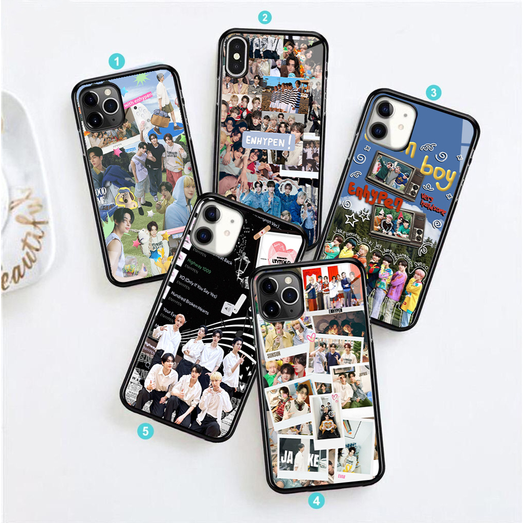 Case hardcase 2d glossy motif ENHYPEN ready for iphone infinix samsung xioami realme vivo oppo