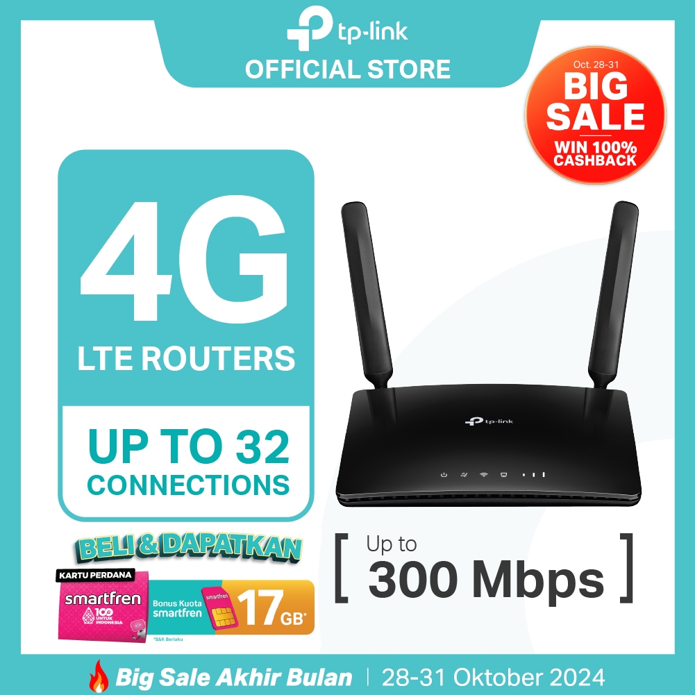 TP-Link TL-MR6400 4G Modem WiFi Router 300Mbps LTE All Operator SIM Card 3G orbit telkomsel Wireless