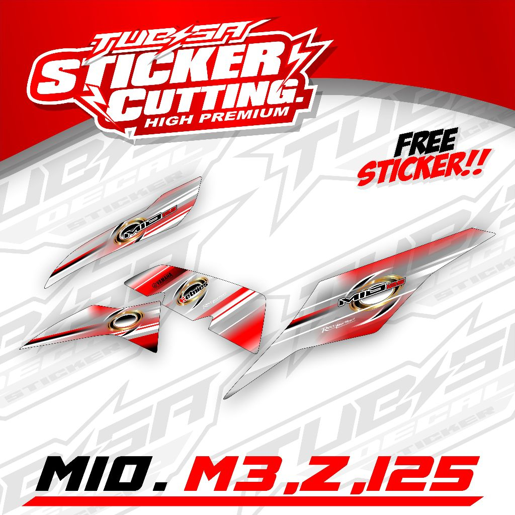 Stiker Transparan UV Mio M3 / Mio Z / Mio 125 Aksesoris Sepeda Motor Mio M3 Transparan Kode : 003