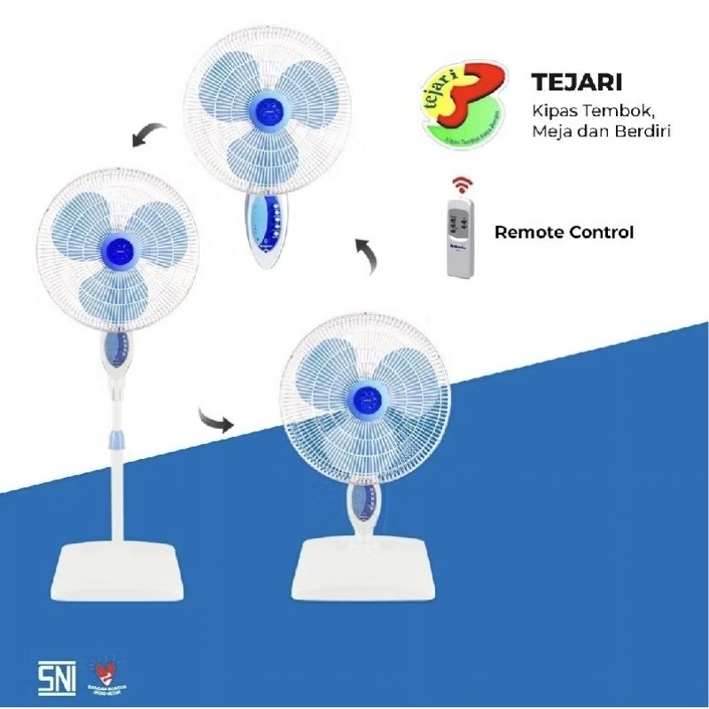 Kipas Angin Remot Berdiri Miyako 16 Inchi TJR 101 PL/GB