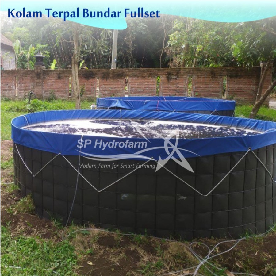 Kolam Terpal Bulat Bundar FULLSET Tinggi 90 cm