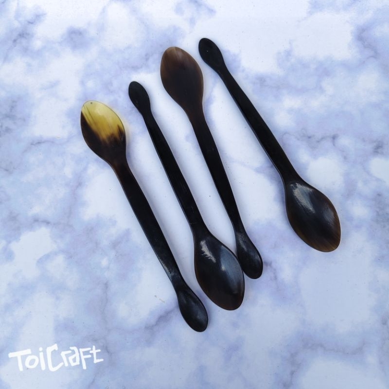 Sendok tanduk farmasi/ sendok tanduk dobel / sendok tanduk laboratorium