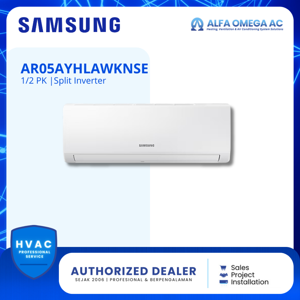 AC SAMSUNG SPLIT INVERTER 1/2 PK AR05AYHLAWKNSE | AC SAMSUNG SPLIT 1/2 PK INVERTER AR05AYHL | AC SAM
