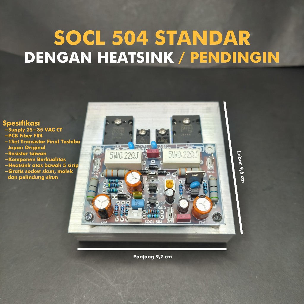 Kit Driver SOCL 504 Lengkap Heatsink atau Pendingin / Driver Kit SOCL 504 Lengkap Heatsink atau Pend