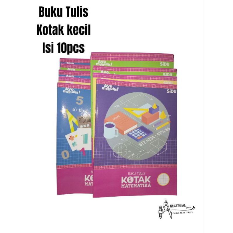 

BUKU TULIS ANAK SEKOLAH KOTAK KECIL ISI 10 PCS GROSIR MURAH