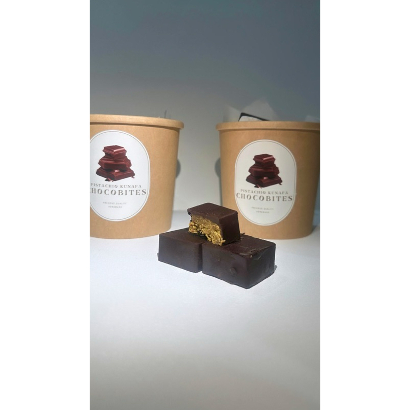 

Pistachio Kunafa Choco Bites
