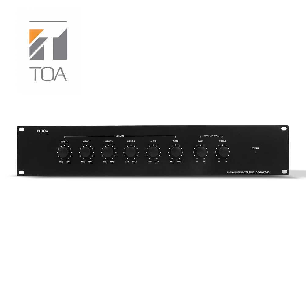Pre-Amplifier Mixer Panel TOA Z-FV200PP-AS / TOA Z FV200 PP AS / TOA Z FV 200 PP AS / TOA ZFV 200PP 