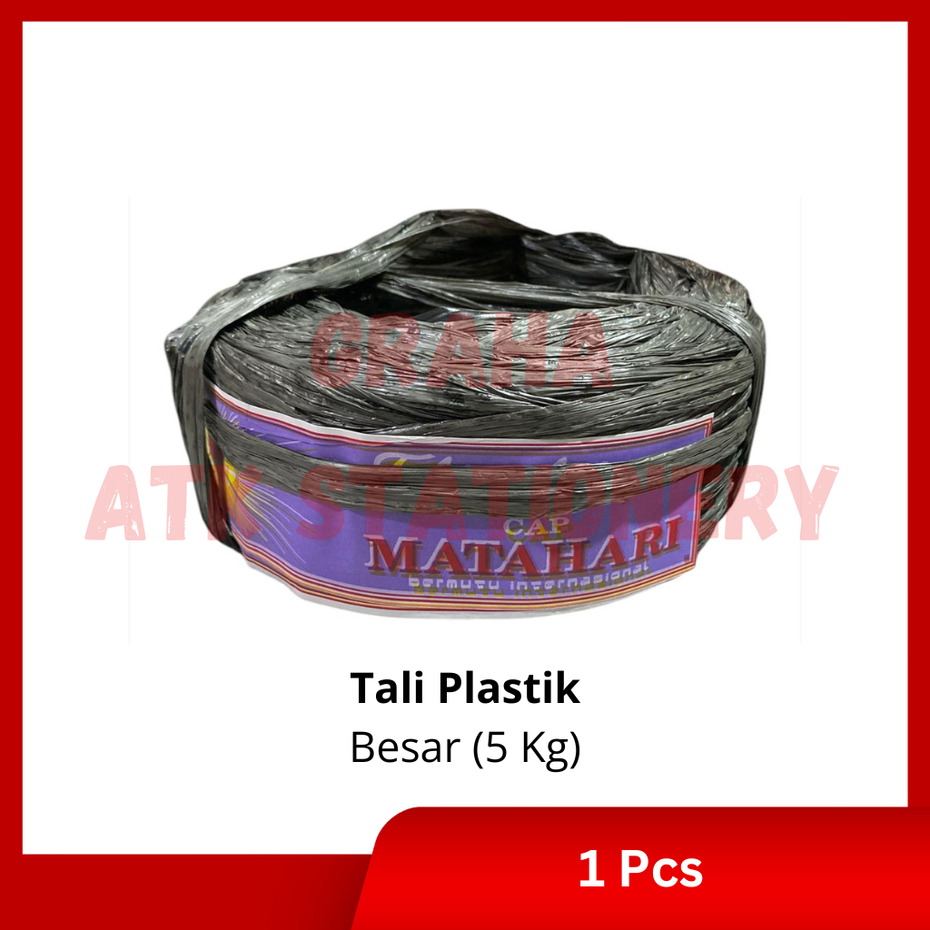 

Tali Plastik Hitam Kecil 5 Kg / Tali Polytape Hitam Matahari Kecil 5 Kg