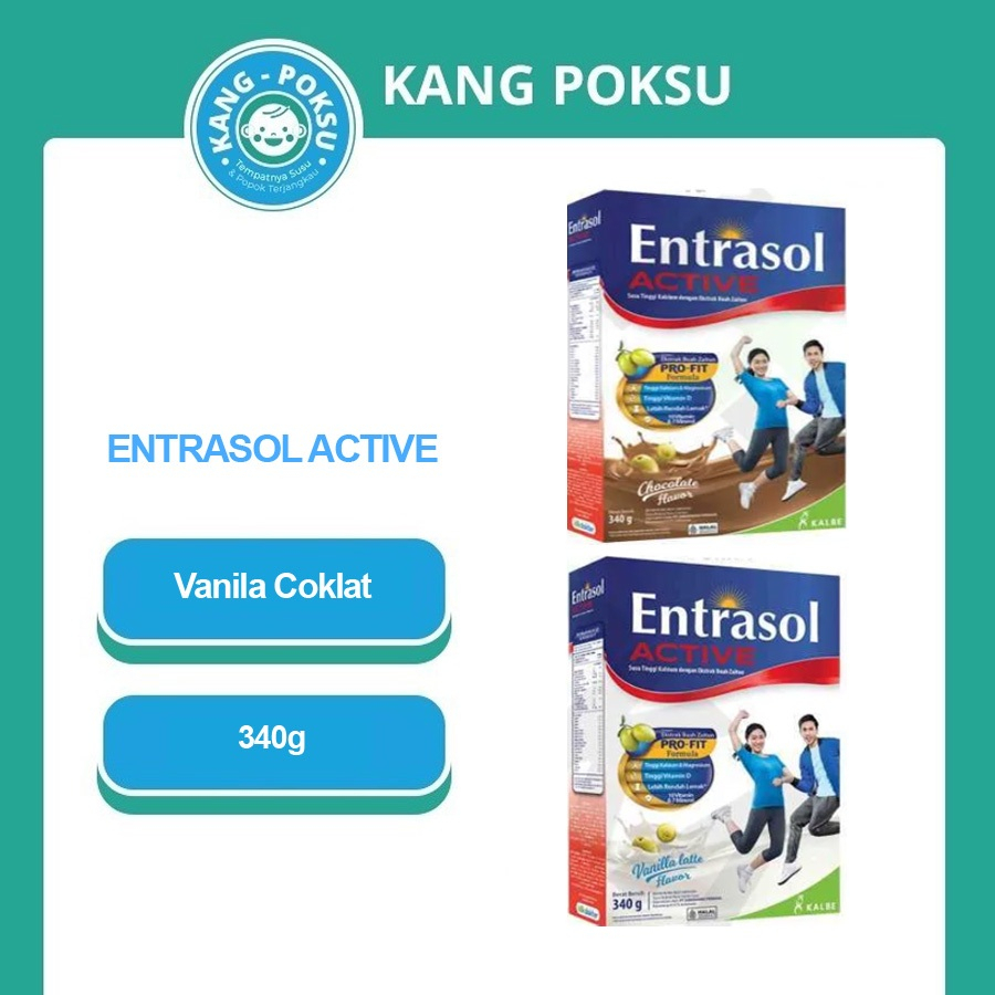 

ENTRASOL ACTIVE PROFIT VANILA COKLAT 340 GR SUSU MURAH FORMULA SSKD KPS