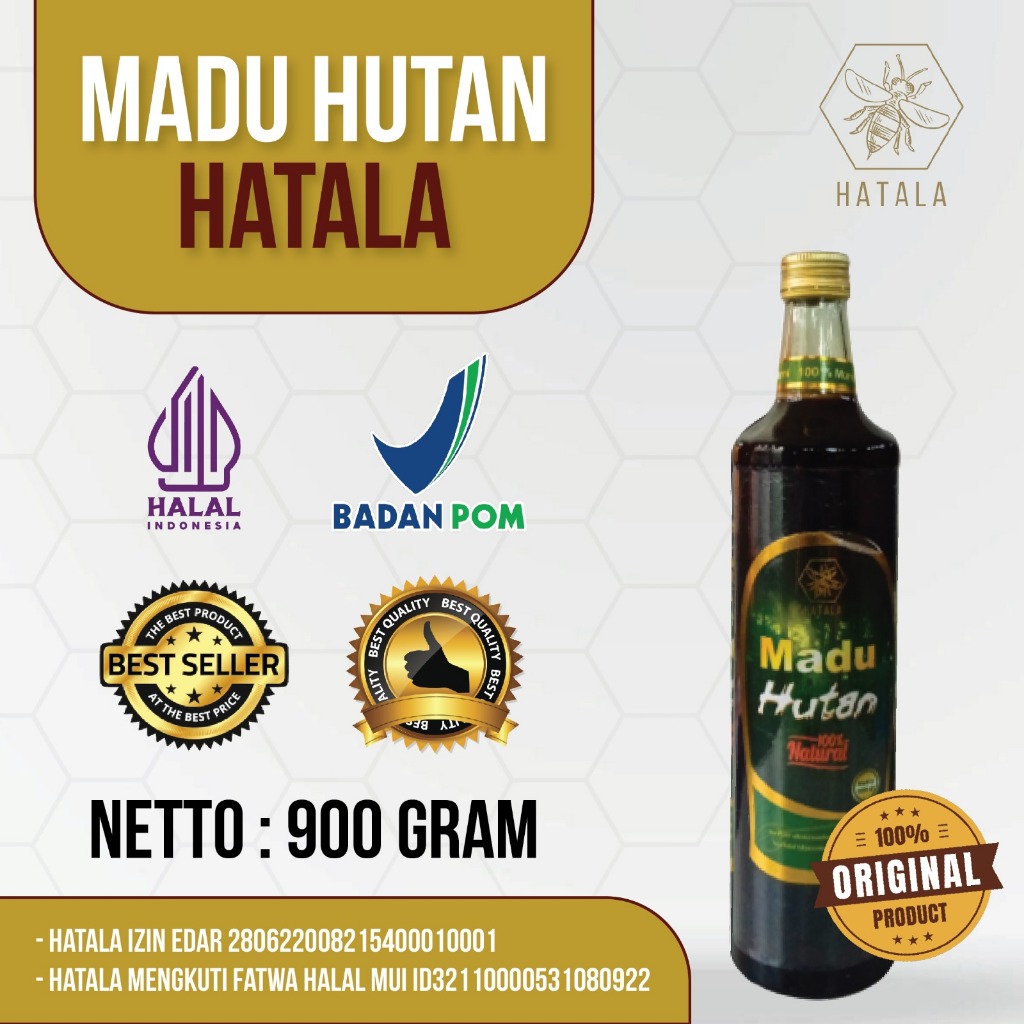 

Madu Asli Murni Grade A Nektar Multiflora Madu Hutan Hatala 900 gr 100% Alami Pure Natural Raw Honey