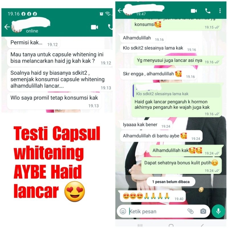 CAPSULE WHITENING (kapsul pemutih) AYBE DIAMOND