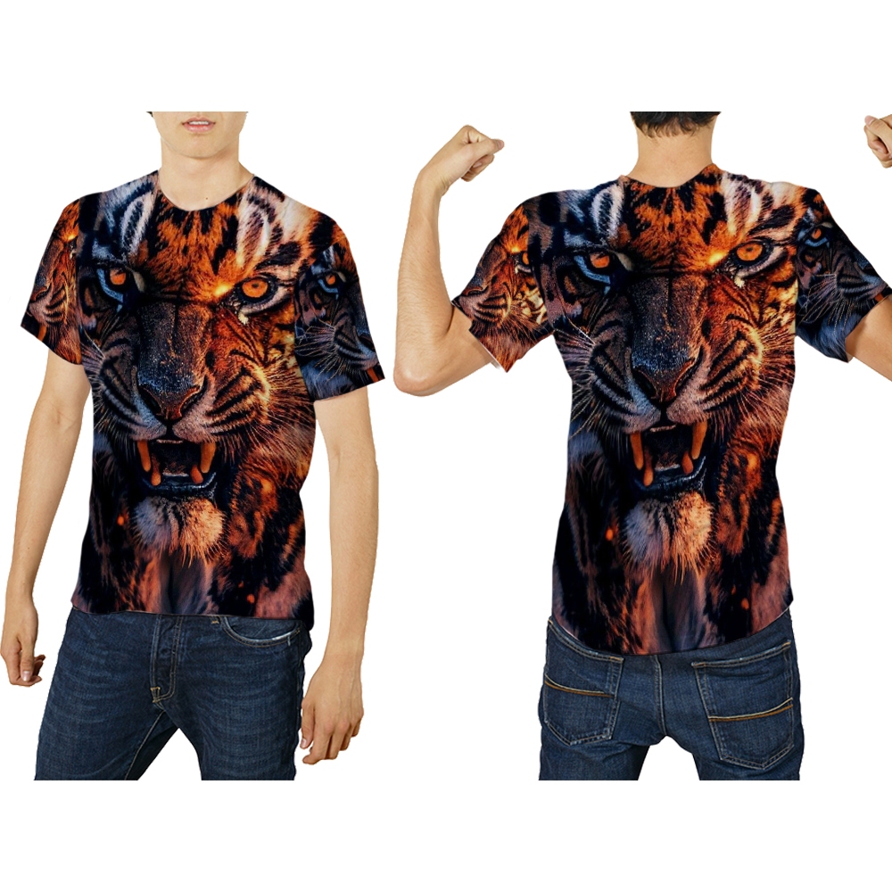 Baju Harimau | Kaos Baju Jersey Pria Harimau Fullprint | Baju Harimau Putih
