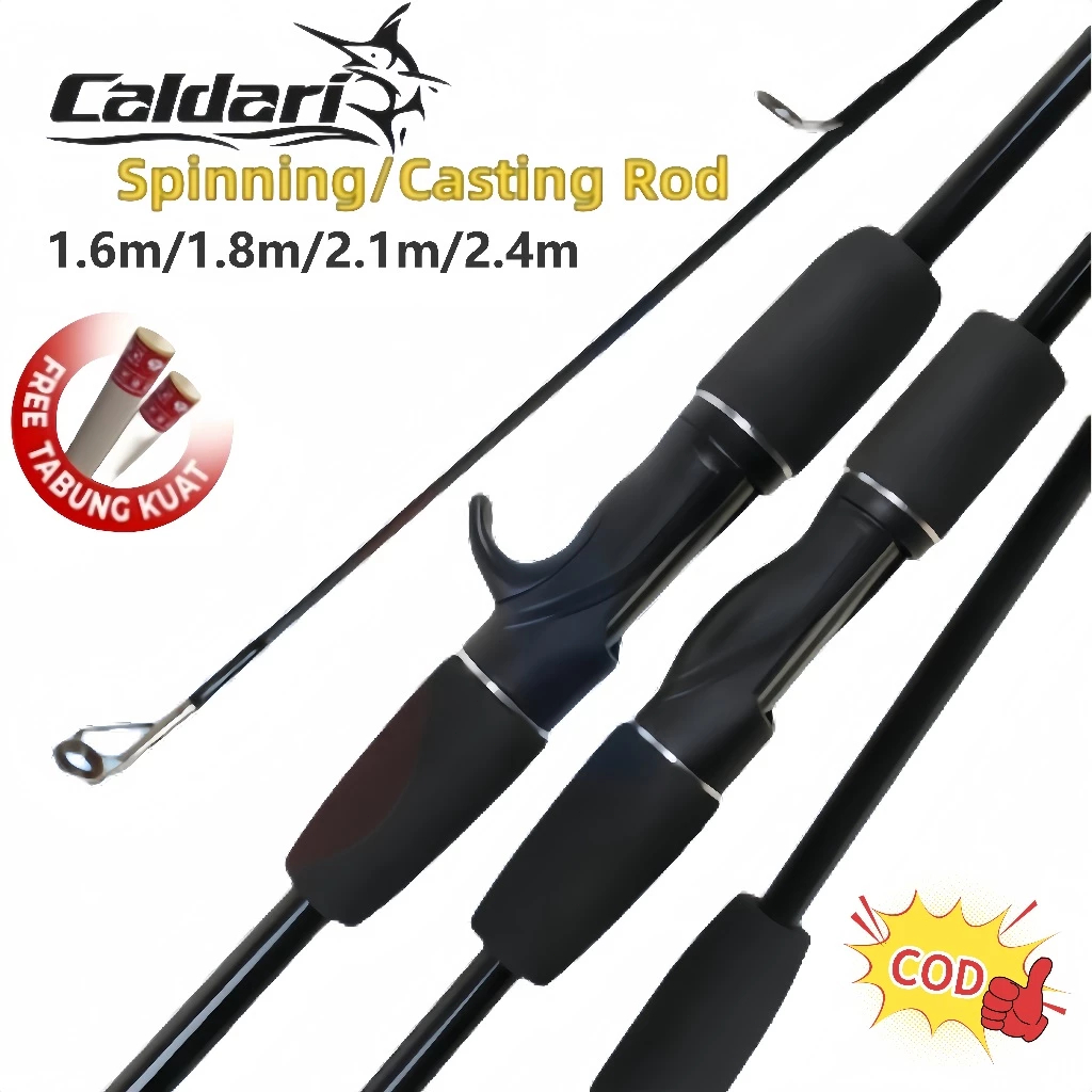 Fishing rod 1.65m/1.8m/2.1m Spinning Rod Max Drag 20kg Ultra Light Rod Pemintalan Casting Murah