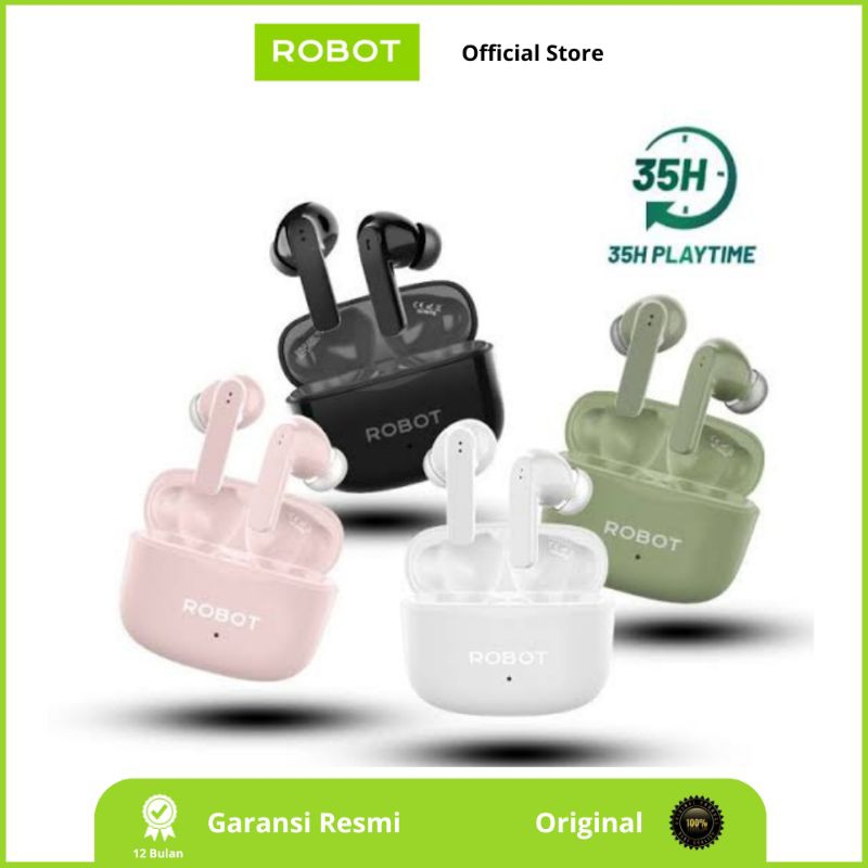 ROBOT Airbuds T70E TWS Earphone l Bluetooth 5.4 l 13mm Speaker l Deep Bass l 35H Playtime