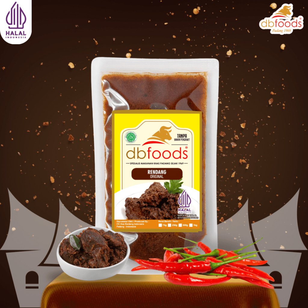 

DBFOODS Rendang Original 250g Siap Makan Praktis Asli Padang