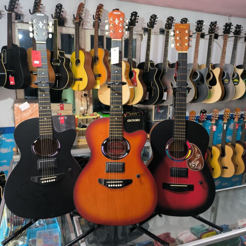 gitar akustik elektrik bonus lengkap