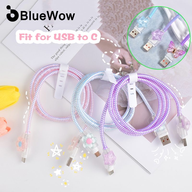BlueWow Pelindung Kabel Charger Android Universal Pelindung Kabel Data Kawat Kabel Data Handphone US