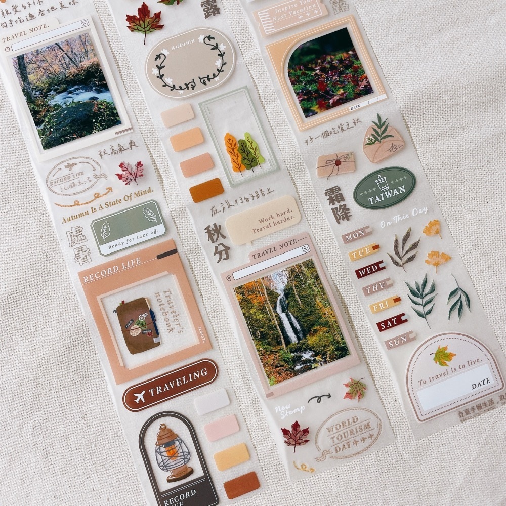 

[New] Rikka Stationary Seasons to Travel PET Tape Sticker Sample