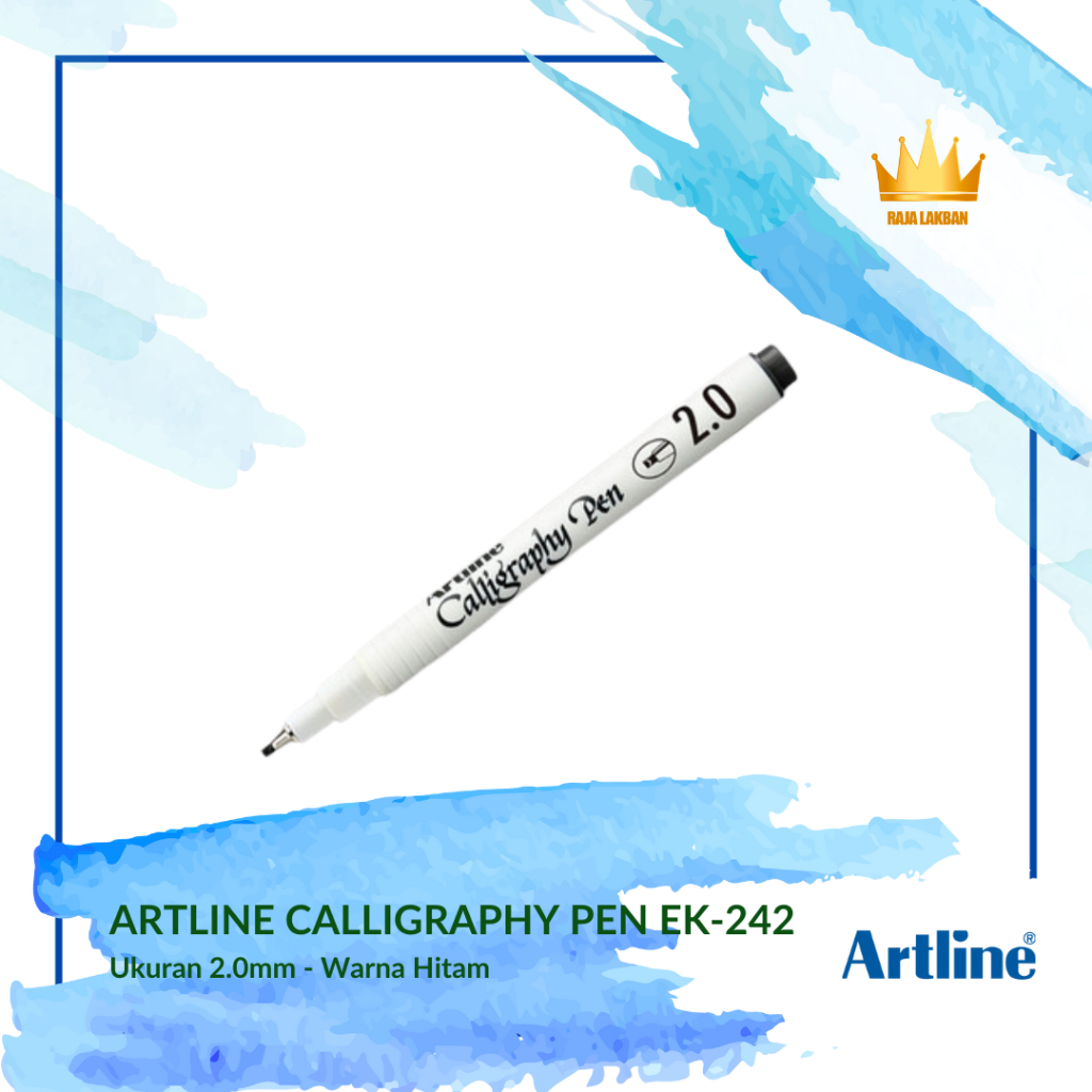 

Pulpen Kaligrafi Calligraphy Lettering Artline EK-242/ 2.0 mm/ Black - Pcs