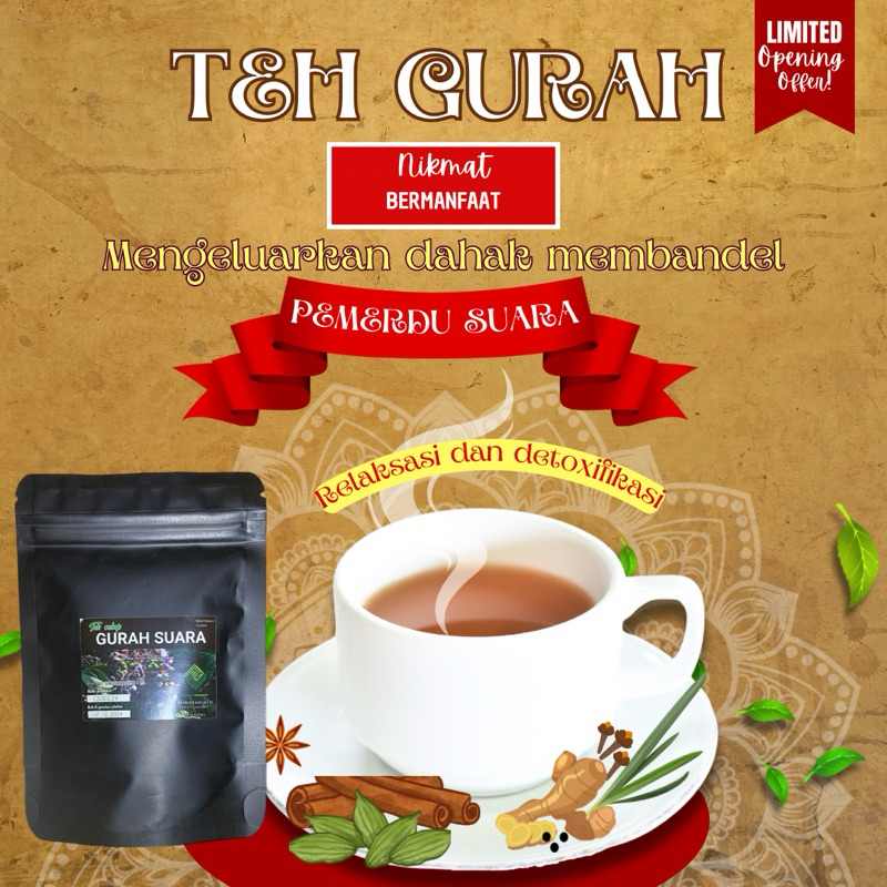 

TEH GURAH SUARA HERBAL.PEMERDU SUARA