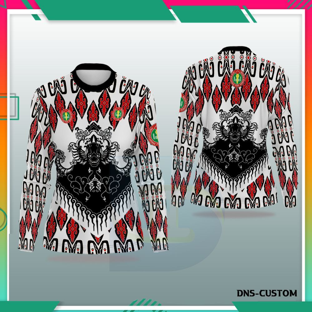 Seragam Batik Guru PGRI Kaos Jersey PGRI Guru Wanita Fullprint
