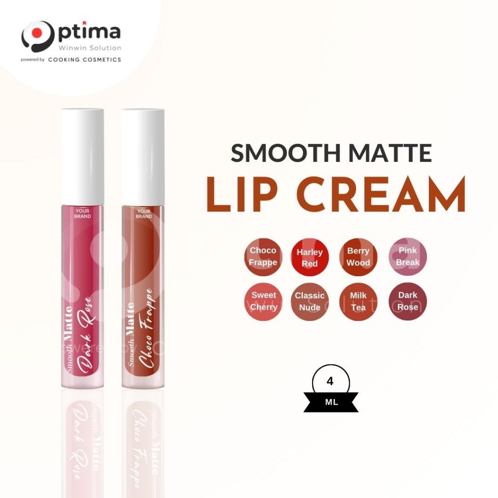 Maklon Kosmetik Lip Cream Classic Nude 4ml - Produk Sample BPOM dan Halal