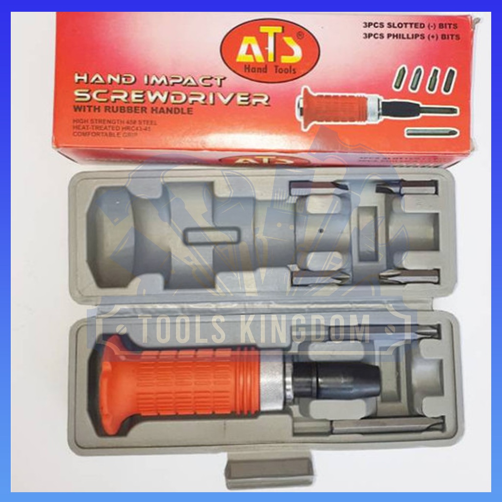 Obeng Ketok Set Putar ATS 6 pcs - ATS Obeng Ketok Set Bodi Besar - Hand Impact Screwdriver ATS - Obe
