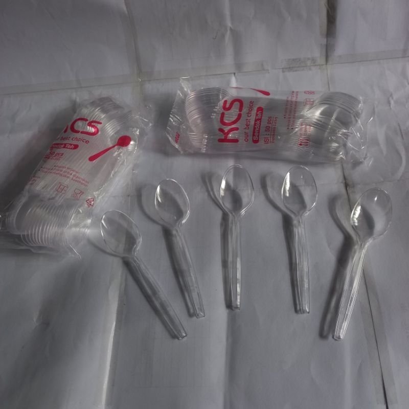 sendok teh/ sendok bening/ sendok jasuke/sendok kecil/sendok plastik kecil