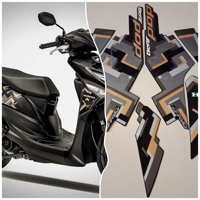 Stiker Striping Lis Motor Honda Beat Beat Pop 2017