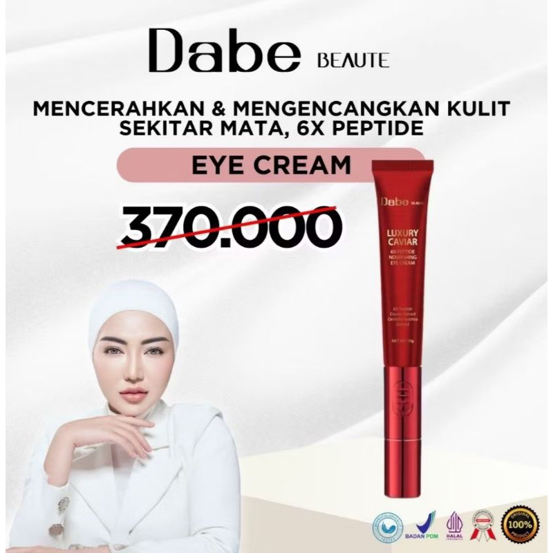 Cream Kelompak mata, Menyamarkan Mata Panda. EYE CREAM LUXURY CAVIAR 6X PEPTIDE NOURISHING FROM DABE