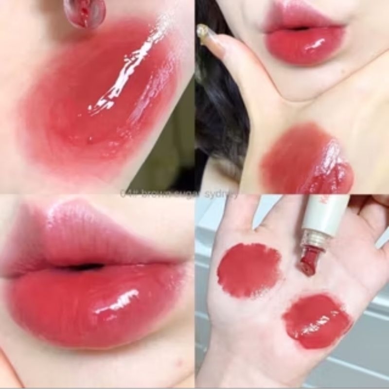 Ae✨️KEKEMOOD Jelly Watery Mirror Lipstick Lip Gloss Cermin Wajah Tahan Air & Tahan Lama