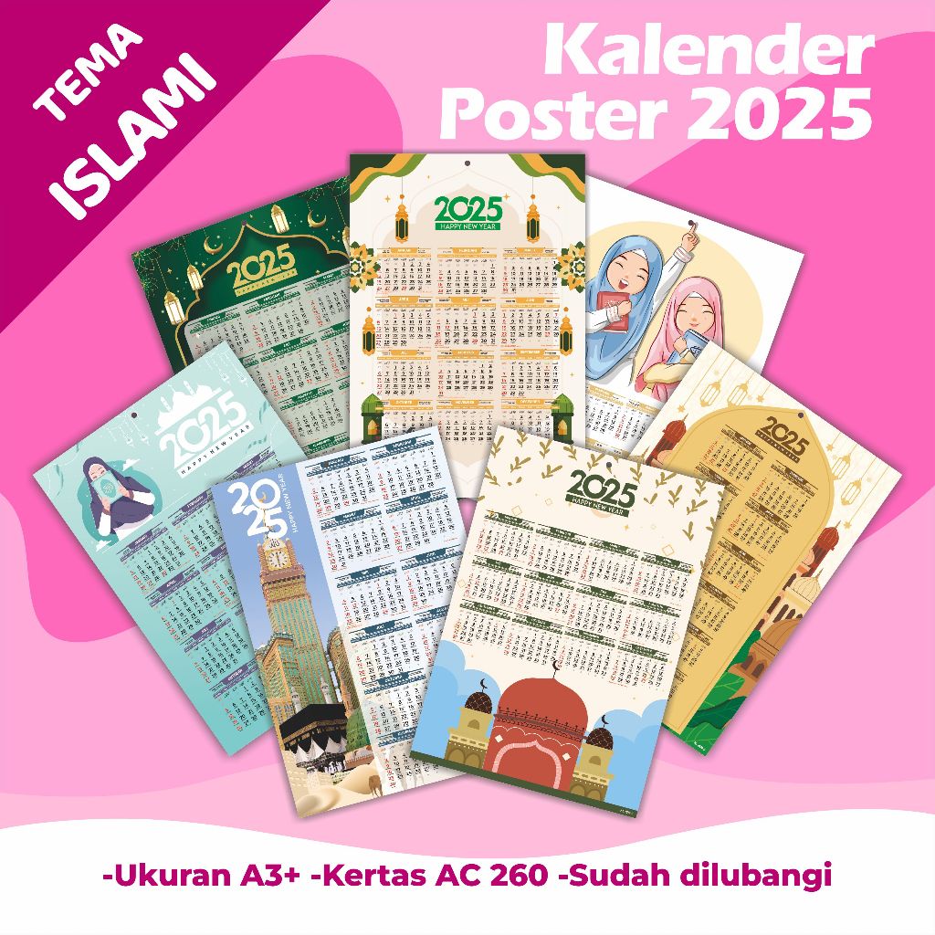 

Kalender poster ISLAMI - Kalender dinding aesthetic 2025
