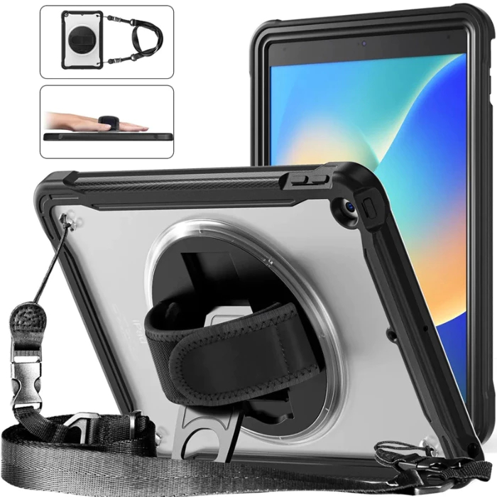 Case Robot Rugged Armor hybrid Transparan With Stand Holder Tab A9+ A9 TB 302