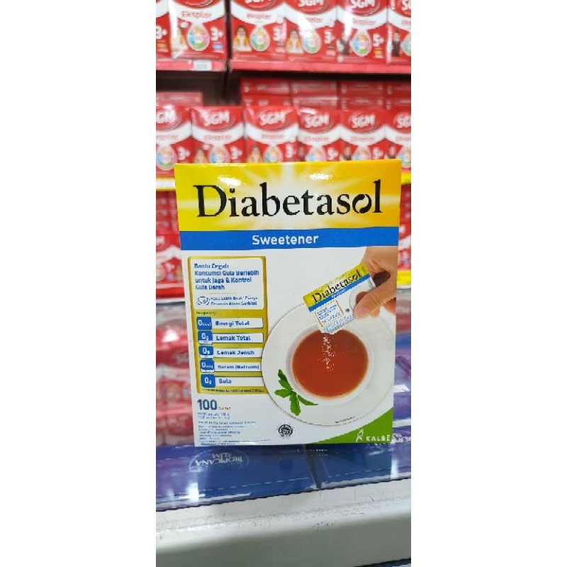 

Diabetasol Sweetener 100 sachet ( beli 2 gratis 1 )