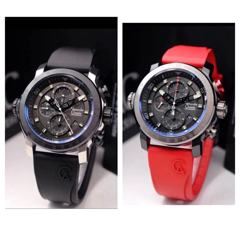 JAM TANGAN PRIA ALEXANDRE CHRISTIE 6565MC / AC 6565MC / AC 6565 RUBBER & rantai [ORIGINAL]