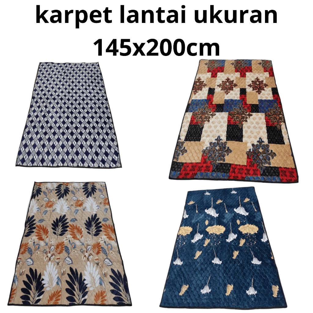 Karpet Ambal Lantai Alas Kamar Tidur Bulu Halus Tebal Premium Lembut Ukuran jombo 200x145